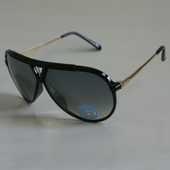 NWT TruVintage Combo black&gold frame Aviator gradient mirrored lens Sunglasses - Picture 3 of 5